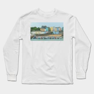 Tenby Harbour, Wales Long Sleeve T-Shirt